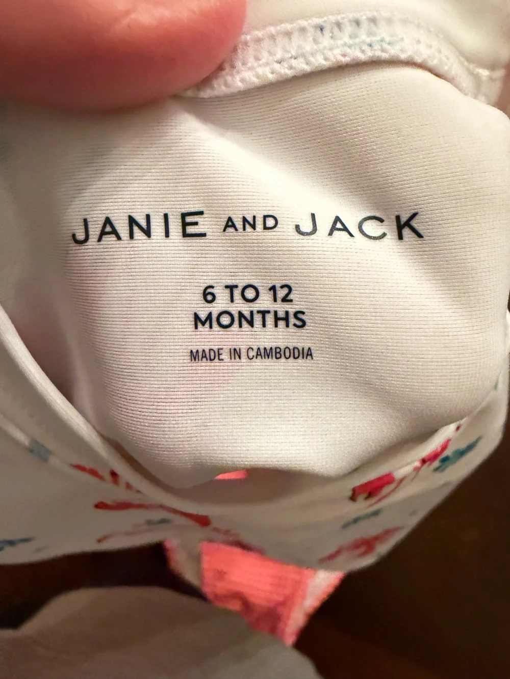 Janie and Jack Cream Rashguard Set with Red Lobster and Blue Accent